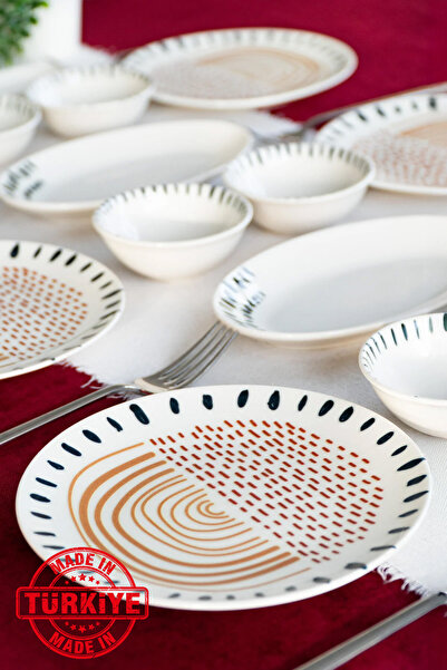 Heda Porselen طقم إفطار من البورسلين ياكاموز مكون من 16 قطعة يكفي لستة أشخاص ...