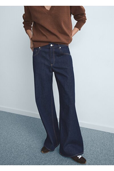 MANGO Woman Wide leg düşük belli jean pantolon