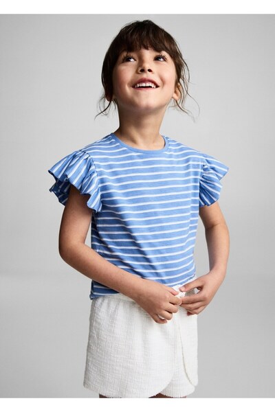 MANGO Baby T-Shirt aus 100 % gestreifter Baumwolle