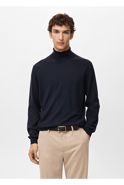 MANGO Man %100 merinos yünü boğazlı kazak