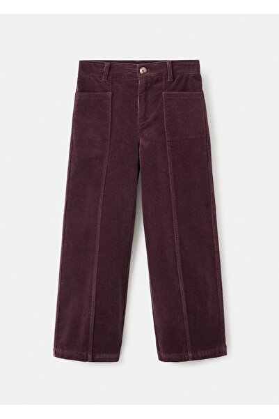 MANGO Kids Pantaloni din catifea cu croială dreaptă