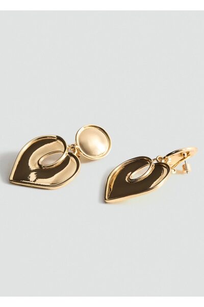 MANGO Woman Dokulu kalp küpe