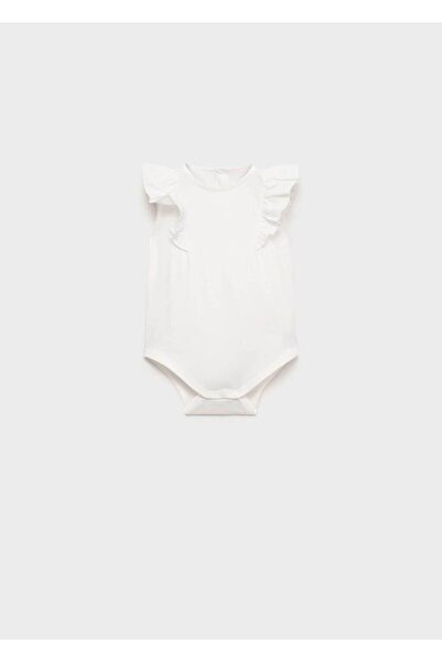 MANGO Baby Body aus Baumwolle mit Rüschen