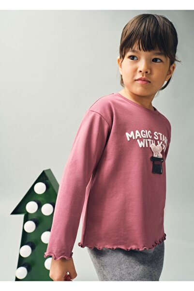 MANGO Baby İşlemeli dokulu tişört