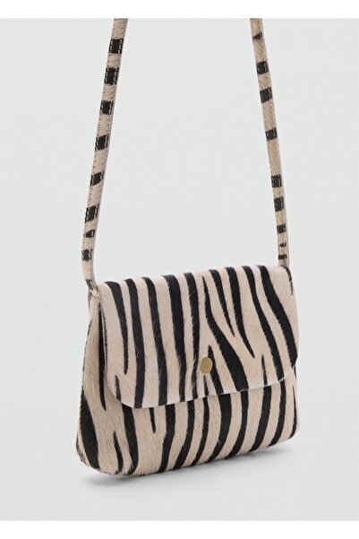 MANGO Kids Desenli deri çanta