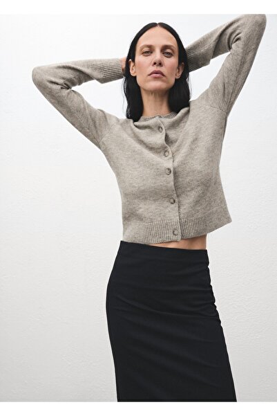 MANGO Woman Triko düğmeli hırka