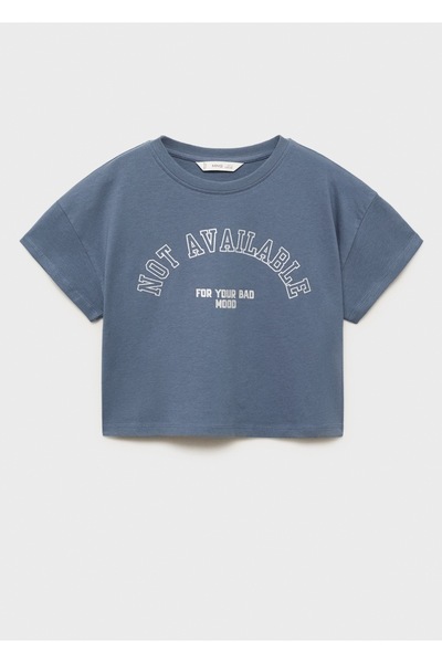 MANGO Kids Desenli pamuklu tişört