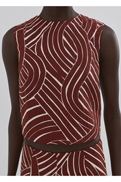 MANGO Woman Geometrik desenli bluz