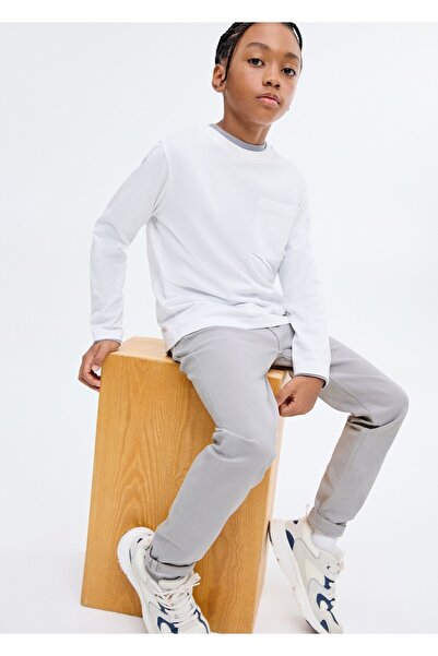 MANGO Kids Düz kesim pantolon