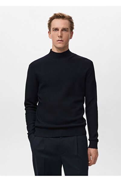 MANGO Man Kalıplı perkins yaka kazak