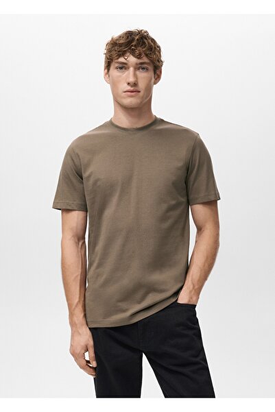 MANGO Man %100 pamuklu dar kesim tişört