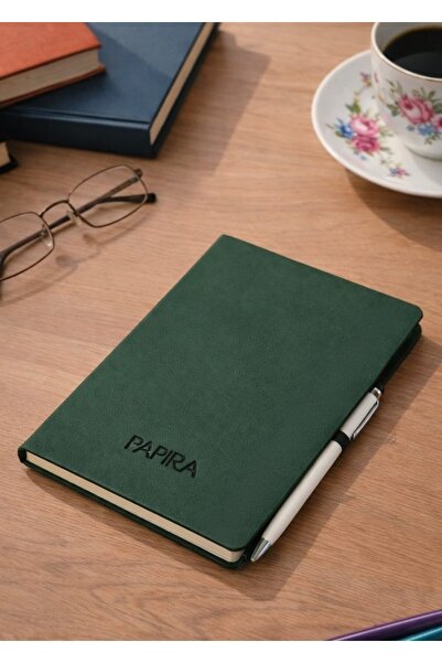 Papira Notebook Termo Deri Kapaklı 80 gr Ivory 96 Yaprak Çizgili A5 Defter