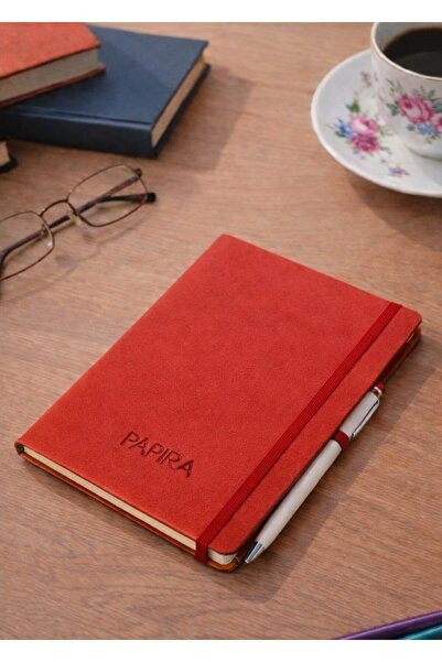 Papira Notebook Termo Deri Kapaklı 80 gr Ivory 96 Yaprak Çizgili A5 Defter