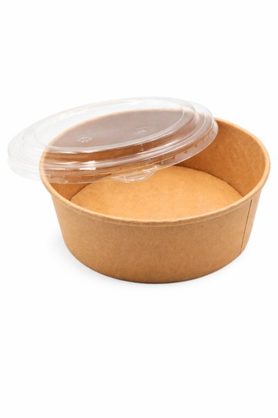 PureEarth Kraft Salad Bowl with PET Lid | 500 ml -300 Pieces | Food-Grade, Biodegradable & Eco-Friendly