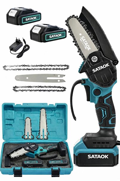Sataok Profesyonel 36v 5ah Çift Akülü Şarjlı Dal Budama Testeresi Dal Budama ...