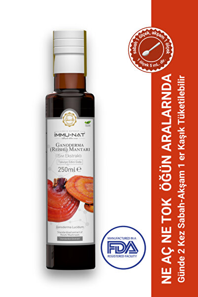 İmmu-Nat Ganoderma Reishi Mantarı Bitkisel Sıvı Ekstraktı 250ml - Takviye Edi...