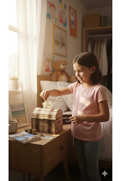 Tuvalia Hediye Kutusu Ahşap Kutu Ahşap Para Biriktirme Kumbara 17*14*12 ebatlari