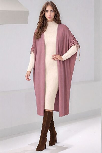 MAMAYAGA Midi Length Bat Sleeve Shoulder-Tie Knitwear Suitable for Women's Hi...