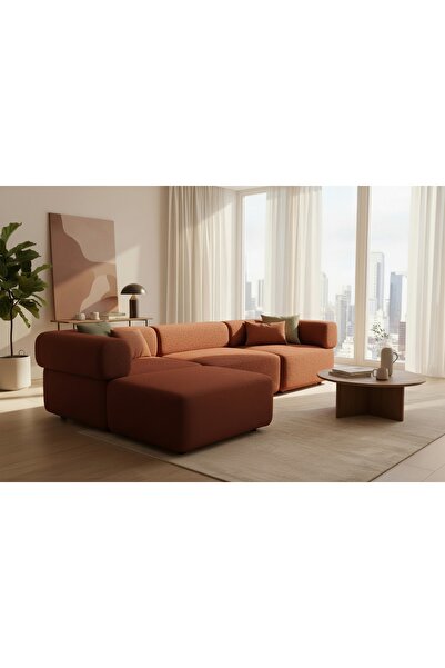 Vivense ALBA BUKLE MODÜLER KÖŞE KOLTUK, KİREMİT