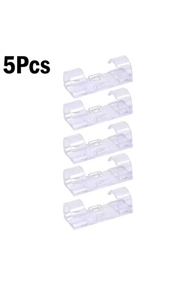 Choice 5X-Transparet Cable Clips Organizer Drop Wire Holder Cord Management S...