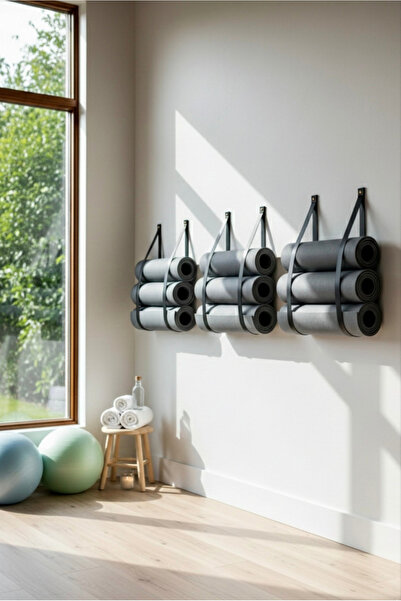 THE SIMPLE STYLE Vegan Deri Çoklu Yoga/Pilates Mat Askısı - Mat Tutucu Kayış