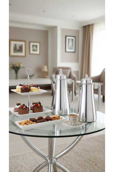 Generic 1 liter tea and coffee thermos set