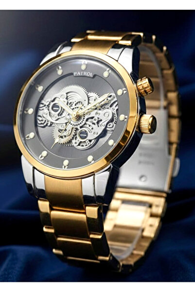 PATROL Men's Luxury Skeleton Automatic Watch - Mechanical Self-Winding, Stain...