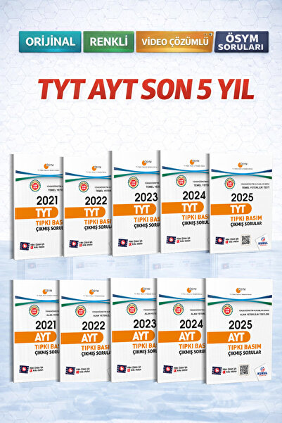Kurul Yayıncılık 2026 TYT AYT Son 5 Yıl ÖSYM Tıpkı Basım Çıkmış Soru Fasiküll...