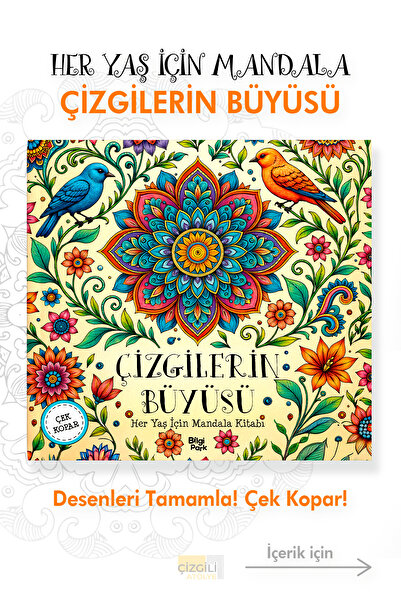 Parodi Yayınları Çizgilerin Büyüsü – Her Yaş İçin Mandala | 96 Sayfa | Çek-Ko...