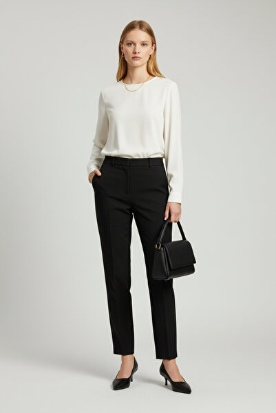 MARCO CAVALLİ Hakiki Deri Siyah Sivri Burun 4 CM İnce Topuk Stiletto Ayakkabı