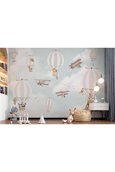 Ayzun Kendinden Yapışkanlı - Sıcak Hava Balonlarında Sevimli Hayvanlar Çocuk ...