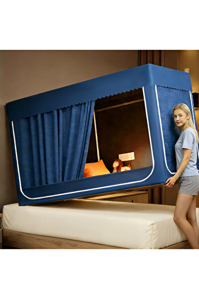 Generic ناموسية مناسبة لسرير مفرد، تشمل ستارة سرير معتمة، وإطار، وناموسية