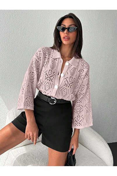 Get Crazy Cardigan de tricotaj pentru damă - Design cu nasturi