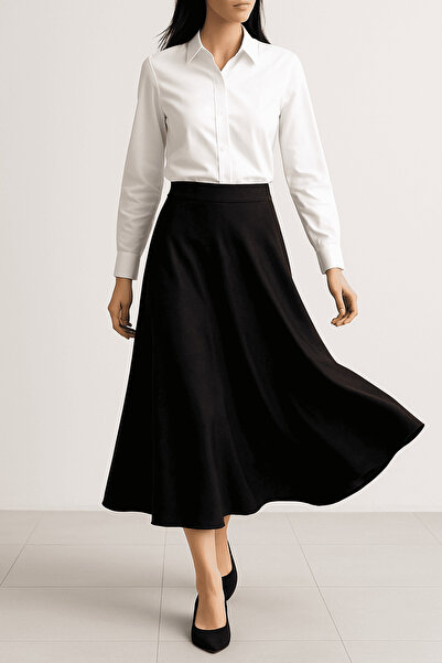 vl vellichor Suede Skirt - Black