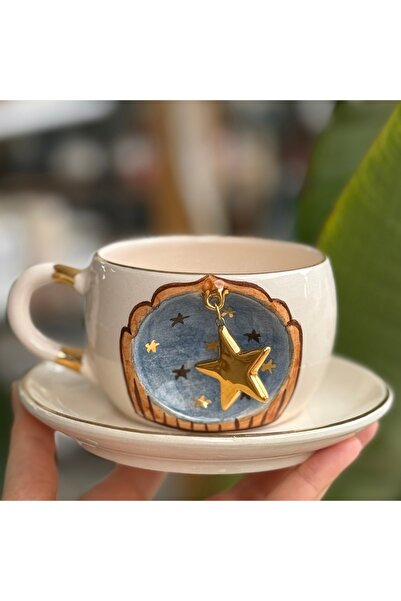 BSK Ceramics Handmade Ramazan Koleksiyonu Çay Fincanı - Yıldız