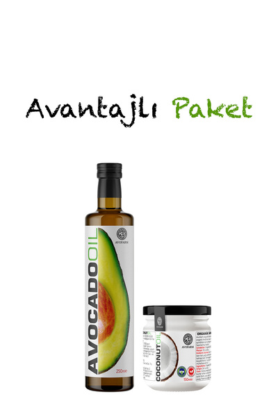Avofarm %100 Organik Hindistan Cevizi Yağı 150ML (Soğuk Sıkım) + %100 Avokado...