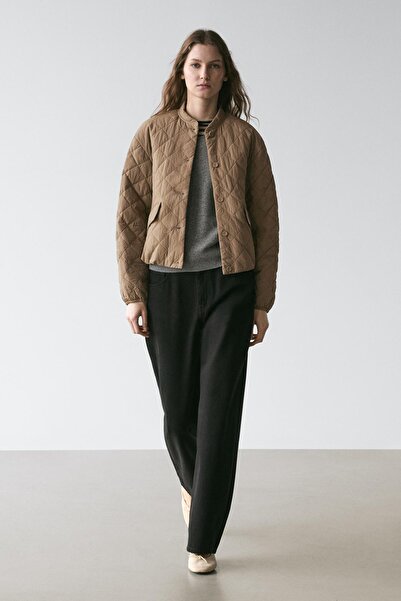 Massimo Dutti Short down bomber jacket