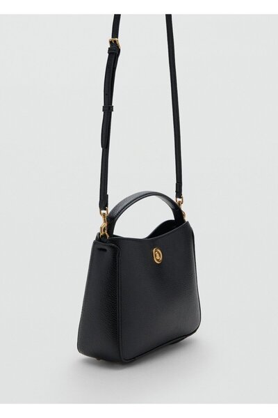 MANGO Woman Küçük boy metal detaylı bucket çanta