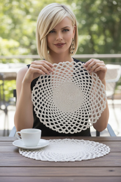 Örgü Sanatı DilekÇak El Örgüsü Simli Polyester Soft Makrome File Supla, Dekor...