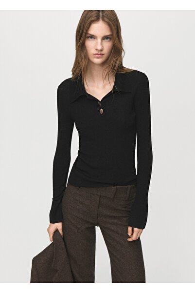 MANGO Woman Polo yaka ribana kazak