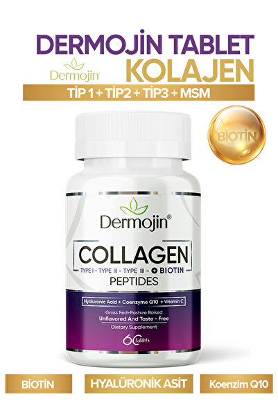 Dermojin Prebiyotik Destekli Hidrolize Kolajen Tablet