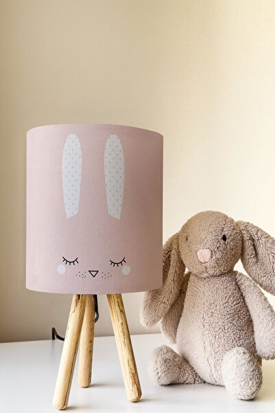 Talia Home غرفة أطفال بنمط أرنب - مصباح طاولة عاكس الضوء TLAB-239