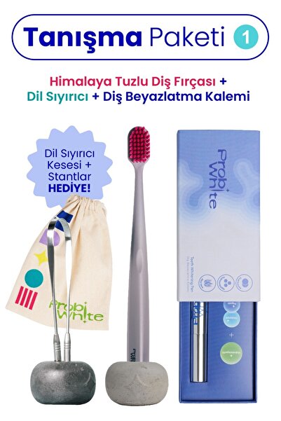 Probident حزمة المواعدة مع ملح الهيمالايا - قلم تبييض الأسنان ومقشر اللسان