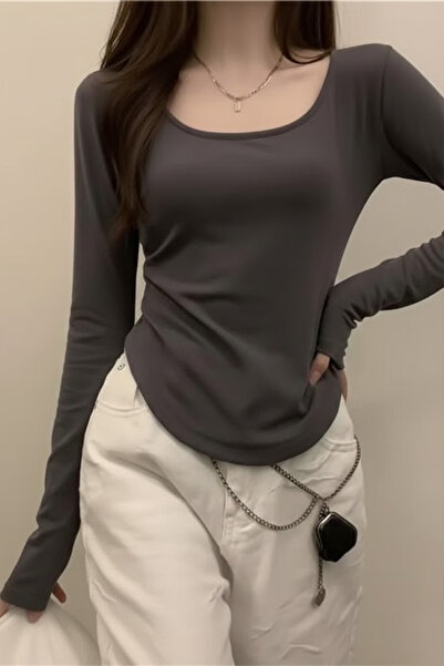 Köstebek Füme Basic Uzun Kollu Crop