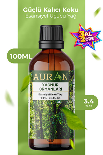 AURAN Yağmur Ormanları Saf Esansiyel Uçucu Yağ Buhurdanlık Yağı Difüzör Esans...