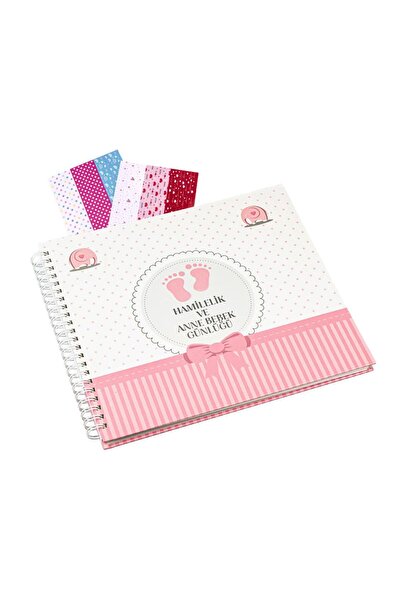 Nobbystar Kız Bebek Hamilelik ve Anne Bebek Anı Defteri 0-1 Yaş – Sticker Hed...