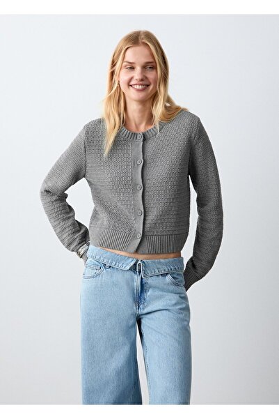 Mango Teen Triko düğmeli hırka