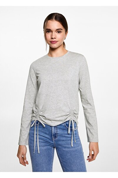 Mango Teen Dekoratif büzgülü tişört