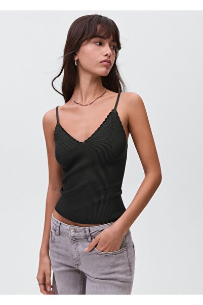 Mango Teen Dalga desenli triko bluz