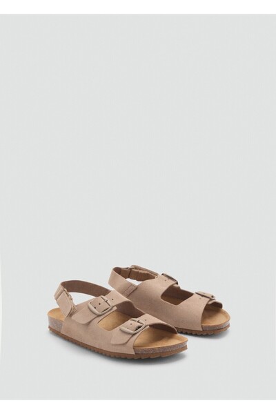 MANGO Kids Tokalı nubuk sandalet